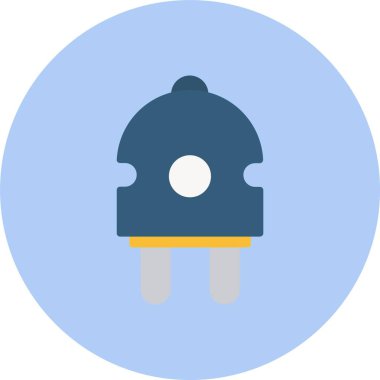 Güç Eklentisi Düz Çember Simgesi