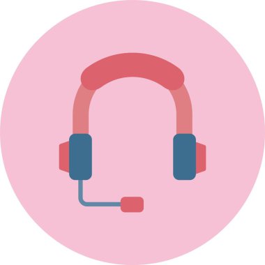 Kulaklık Düz Çember Simgesi