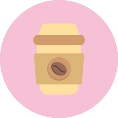 Kahve kupası Düz Çember Simgesi