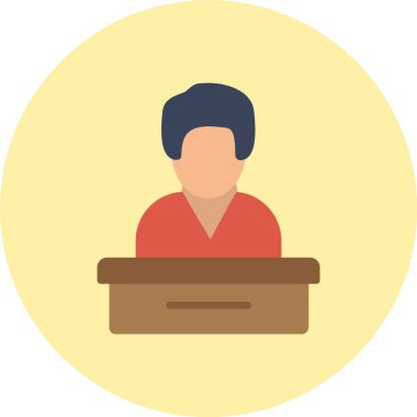 Yönetici Düz Çember Simgesi