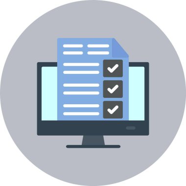 Çevrimiçi Araştırma Düz Çember Simgesi