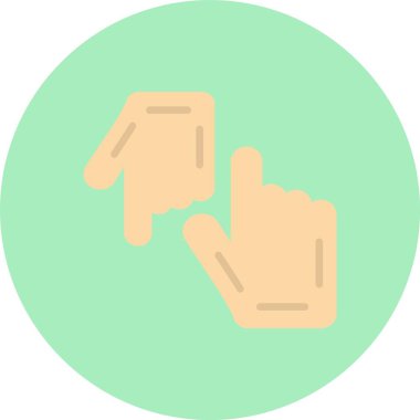 Hands Flat Circle Icon clipart