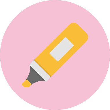 Vurgulayıcı Düz Çember Simgesi