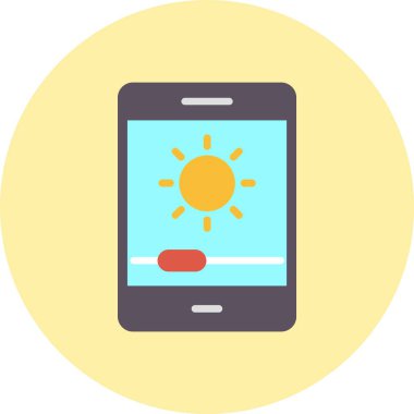 Parlaklık Düz Çember Simgesi