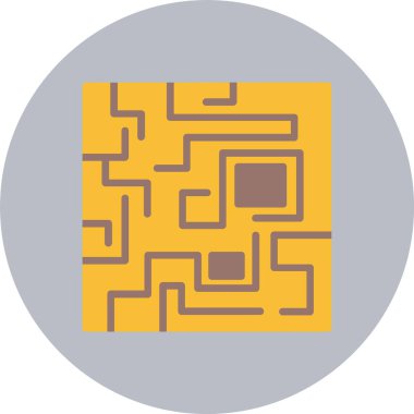 Labirent Düz Çember Simgesi