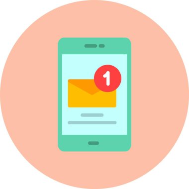 Gelen İleti Düz Çember Simgesi