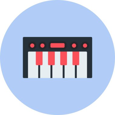 Piyano Düz Çember Simgesi