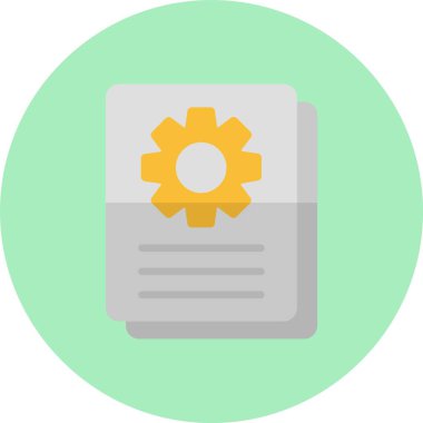 Dosya Düz Çember Simgesi