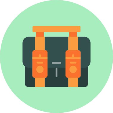 Kamera Torbası Düz Çember Simgesi