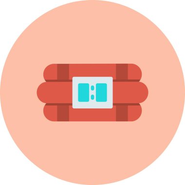 Zaman Bombası Düz Çember Simgesi