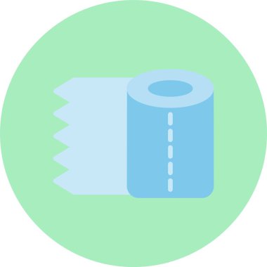 Tuvalet Kağıdı Düz Çember Simgesi