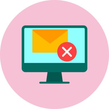E- posta Düz Çember Simgesi