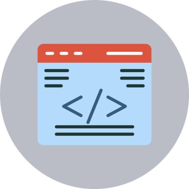 Web Programlama Düz Çember Simgesi