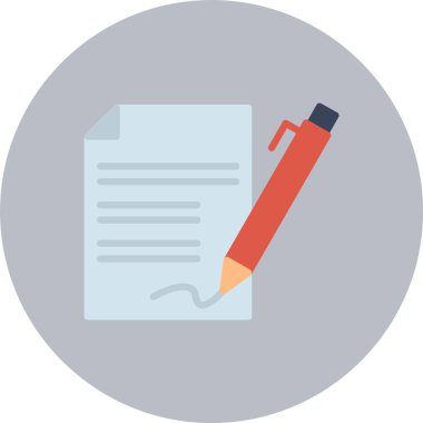 İmza Düz Çember Simgesi