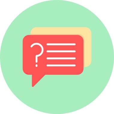 Soru Vektörü Düz Çember Simgesi