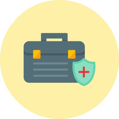 Tıbbi Sigorta Düz Çember Simgesi