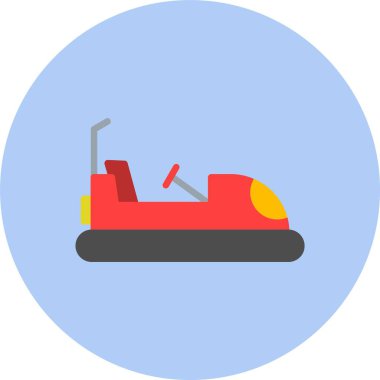 Çarpışan Araba Düz Çember Simgesi