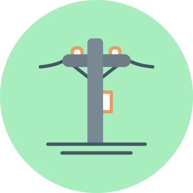 Elektrik Kulesi Düz Çember Simgesi