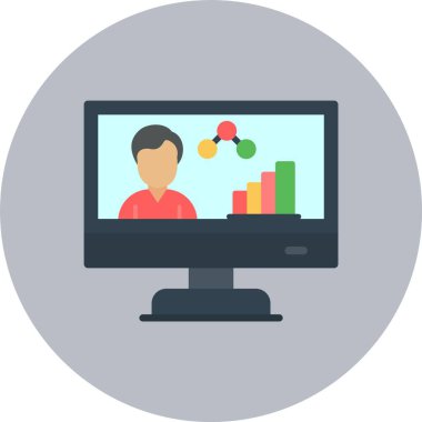 Kullanıcı Analizi Düz Çember Simgesi