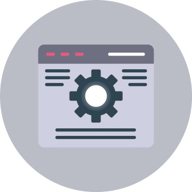 Web sitesi Bakım Düz Çember Simgesi