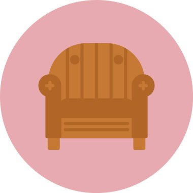 Kanepe Düz Çember Simgesi