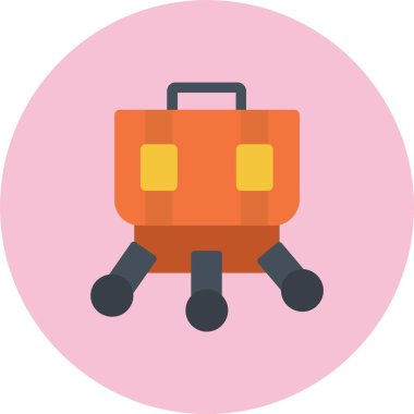 İş Vektörü Satırı Düz Çember Simgesi