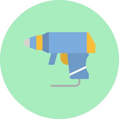 Sıcak Tutkal Silahı Düz Çember Simgesi