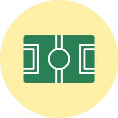 Futbol Sahası Düz Çember Simgesi