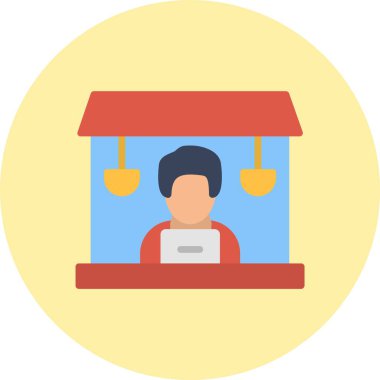 Ofis Düz Çember Simgesi