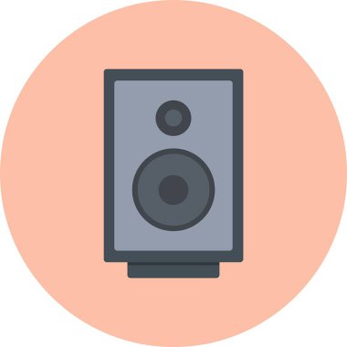 Hoparlör Düz Çember Simgesi