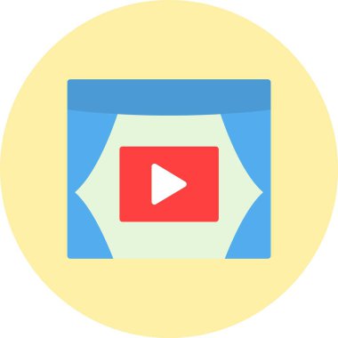 Sinema Düz Çember Simgesi