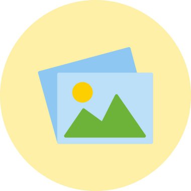 Resim Düz Çember Simgesi