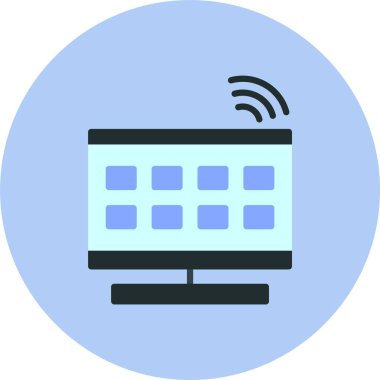 Akıllı TV Düz Çember Simgesi