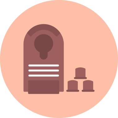 Kahve Kapsülü Düz Çember Simgesi