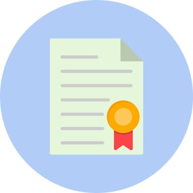 Sertifika Düz Çember Simgesi