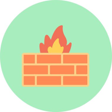 Alev Düz Çember Simgesi