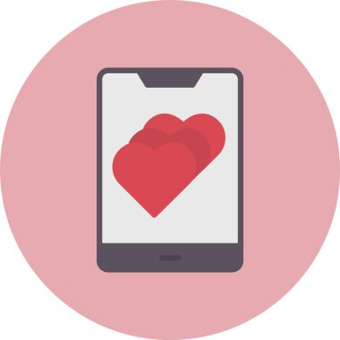 Cep Telefonu Düz Daire Simgesi