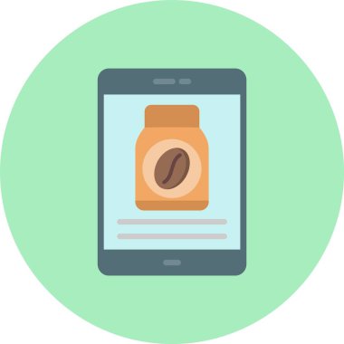 Çevrimiçi Dükkan Düz Çember Simgesi