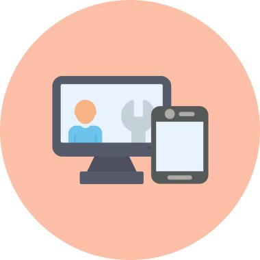 Veri Eşzamanlama Düz Çember Simgesi