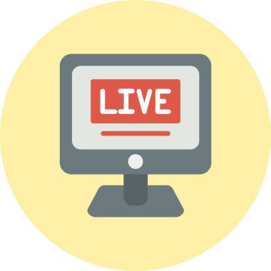 Canlı Sohbet Düz Çember Simgesi