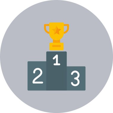 Birincilik ödülü Düz Çember Simgesi