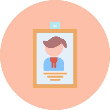 Tanımlama Kartı Düz Çember Simgesi