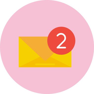 E- posta Düz Çember Simgesi