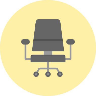 Ofis Sandalyesi Düz Çember Simgesi