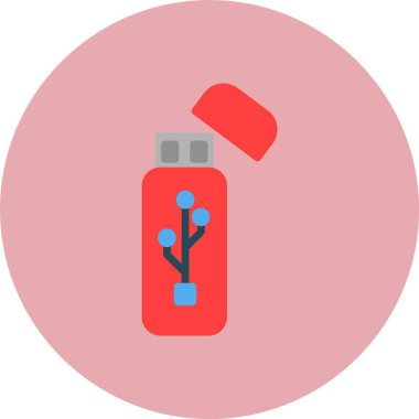 Usb Düz Çember Simgesi