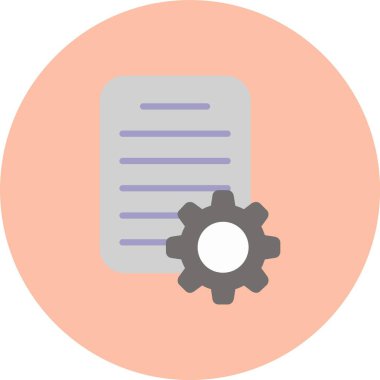 İçerik Yönetimi Düz Çember Simgesi