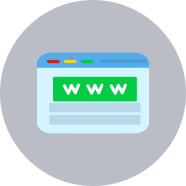 Web sitesi Düz Çember Simgesi