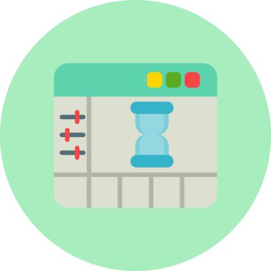 Süresi Düz Çember Simgesi