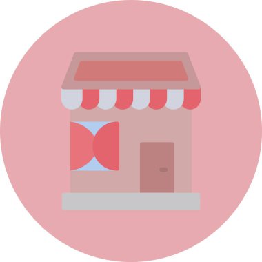 Dükkanı düz daire simgesi