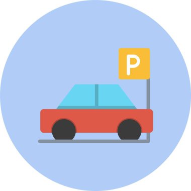 Otopark Düz Çember Simgesi